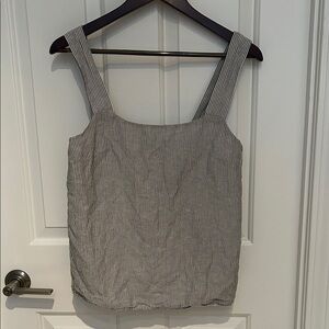 J. Crew Black and White Striped Tank Top